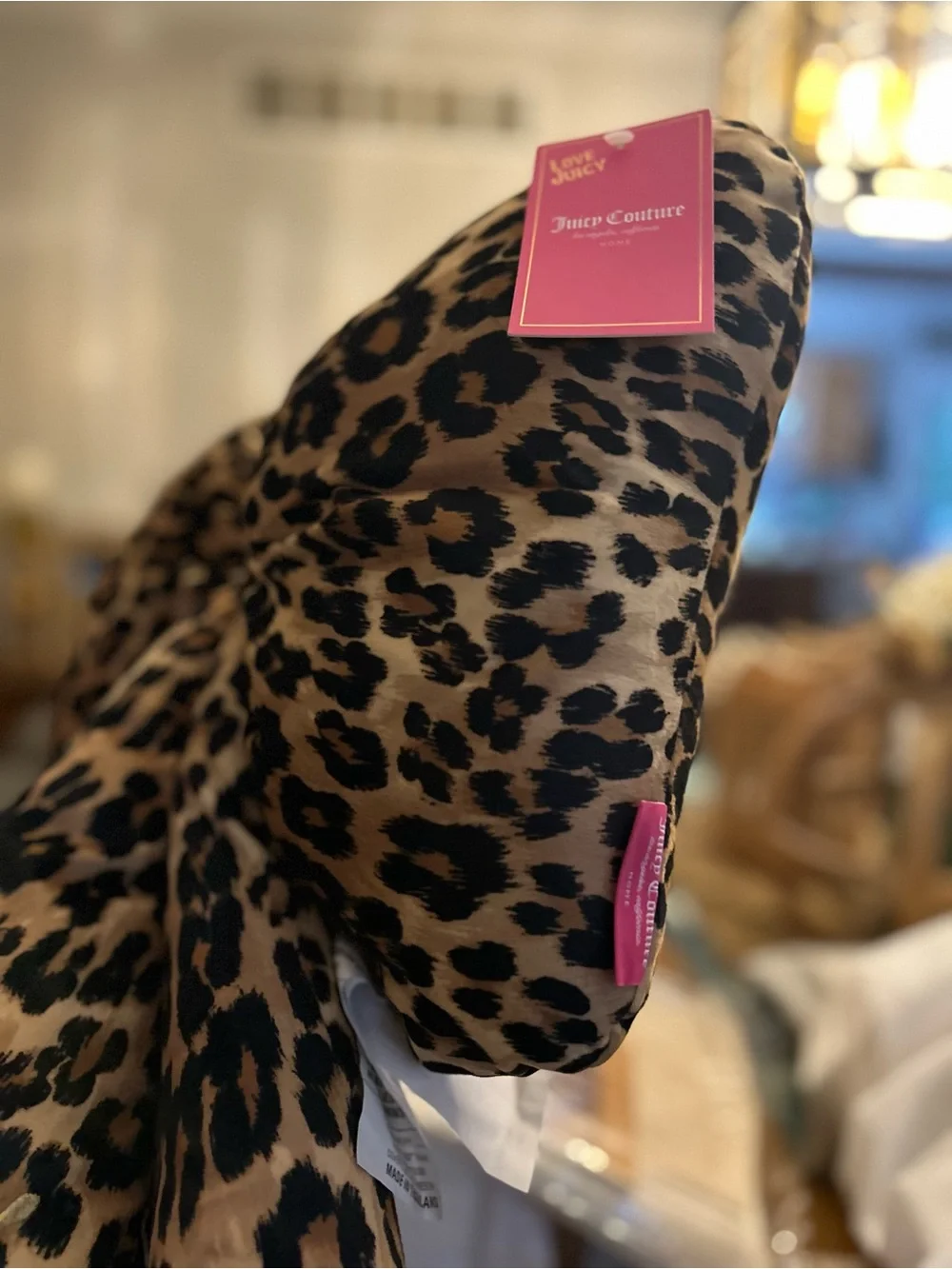 Juicy Couture Leopard Print Bow - pillow Brown/Black